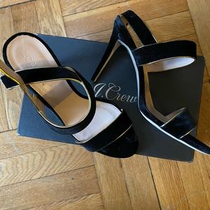 J Crew Slingback Dress Open Toe Strappy Heels